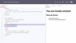 Conditional Rendering and Lists (9/10 - Svelte Crash Course)
