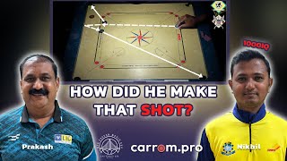 CRAZY CARROM SHOTS -- US Open Final, Nikhil vs Prakash