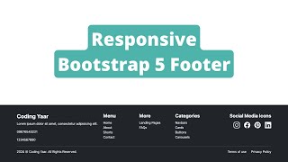 Bootstrap 5 Footer Template