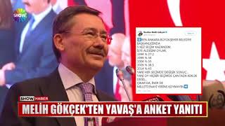 Melih Gökçek'ten Yavaş'a anket yanıtı