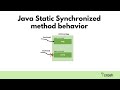Java Static Synchronized method behavior