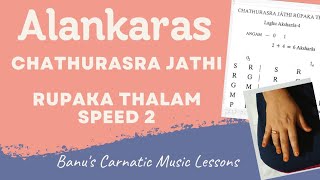 Alankaras - Chathurasra Jathi Rupaka Thalam - Speed 2 | Banumathi Muralidharan