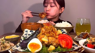 【ASMR】油淋鶏定食 [EatingSounds モッパン 咀嚼音 먹방]