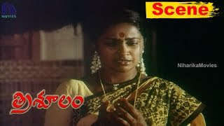 Radhika Emotional Scene With Sridevi - Trishulam Movie Scenes