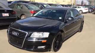 Used Black on Black 2008 Audi A8 Quattro - Edmonton, Calgary, Fort McMurray