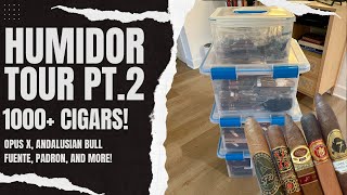 Cigar Humidor Tour Pt.2 | Bonus Bourbon Collection | Rare OpusX Andalusian Bull Padron Buffalo Trace