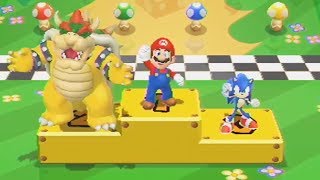 Mario Party 9 All Lucky Minigames - Mario Vs Bowser Vs Sonic Vs Mickey Mouse (Master Cpu)