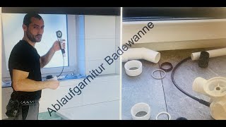 Anleitung Badewanne Ablaufgarnitur,Anschlussset, bathtub connection set