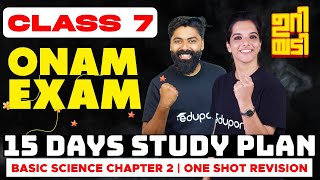 CLASS 7 Onam Exam Mega Study Plan |ഉറിയടി & Basic Science Chapter 2 Acids and bases  | One Short