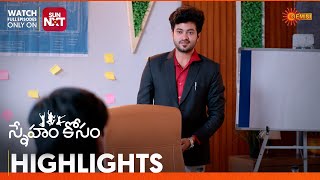 Sneham Kosam - Highlights of the day | Watch full EP only on Sun NXT | 21 Feb 2025 | Gemini TV