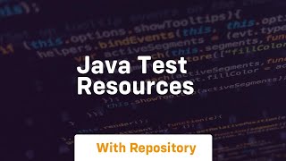 java test resources