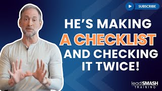 He's Making a CHECKLIST and checking it twice!