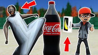 Coca-Cola ve Mentos Mücadelesi !! Büyükanne vs Nick vs Squid Oyunu - komik korku