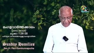 മംഗളവാര്‍ത്തക്കാലം രണ്ടാം ഞായര്‍ -Rev  Fr  Paul Elamkunnapuzha Ijk