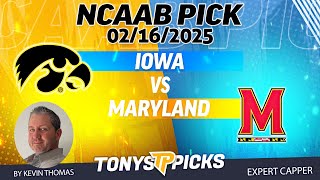 Iowa vs Maryland  2/16/25 FREE NCAAB Pick to Bet