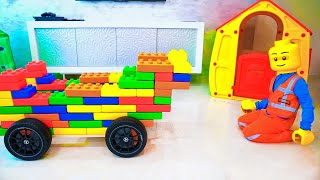 Senya and his Lego car! Collection of interesting series for children