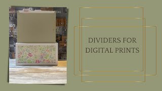 Dividers For Digital Prints / Avdelare till digital utskrifter (Swedish talk)