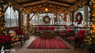 Tranquill Jazz Melody In December | Warm Snowing Ambience & Christmas Jazz Music By Lake To Relax