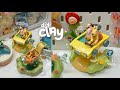 making cute clay figurines🚗🧺💐 using air dry clay/no bake