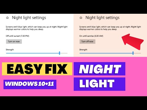 The night light does not work: the quick solution for Windows 10 or 11