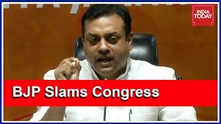 BJP's Sambit Patra Attacks Congress Over Robert Vadra, Vijay Mallya In Press Briefing