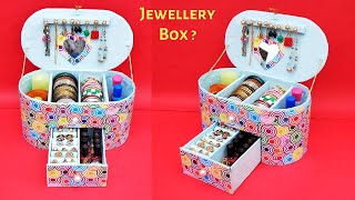 Jewellery Box making at Home with waste Cardboard | Best out of waste