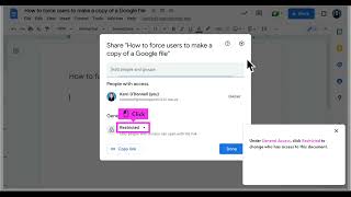 Google Docs - How to Force Copy of Doc