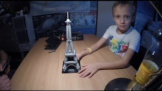 Lego Eiffel Tower build time-lapse