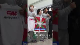 Why did the Spanish police assault Sumud Flotilla activists at Bilbao Airport?
