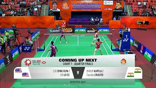 dhruv kapila/ tanisha crasto [IND] vs lo bing kun/ ho lo ee [MAL] qf syed modi internasional 2024