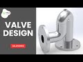 How to model valve design | SOLIDWORKS TUTORIAL | ENGLSIH | Kaliru