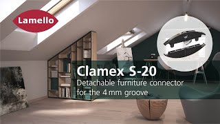 Lamello Clamex S-20 - Detachable furniture connector for the 4 mm groove