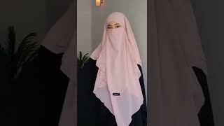 Nazneen Triangle Tow Layers Tie At Back Ready To Wear Hijab Cum Naqab