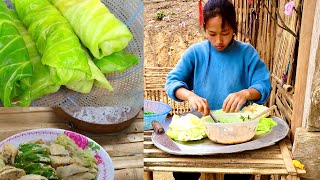 17-year-old single mother harvests cabbage | Ly Tieu Mai