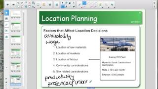 Factors for Location Planning