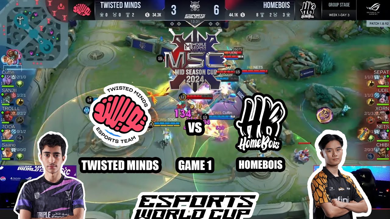 MLBB MID SEASON CUP | TWISTED MINDS VS HOMEBOIS MSC GROUP STAGE BO2 ...