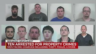10 arrested for property crimes in Putnam County