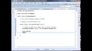 Java util ArrayDeque element Method
