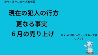 ゆっくまーニュース第９回　６月の売り上げと窃盗事件の進展