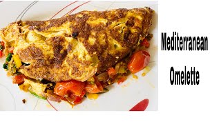 Mediterranean Omelette, healthy breakfast, easy recipe