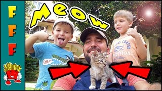 WE FOUND A KITTEN @ THE PLAYGROUND! Kids gone crazy!