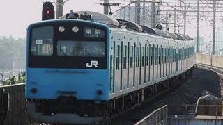 JR東日本 201系 京葉線 東京行き 舞浜駅発車 20100727