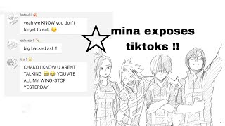 mina exposes tiktoks !! | mha texts |