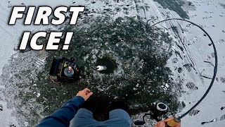 FIRST ICE Southern Minnesota Ice Fishing | Mississippi River!