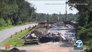 Underground explosion creates 'Tremors'-like scene on road in Virginia I ABC7