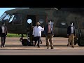 President Museveni lands private helicopter at Entebbe International Airport