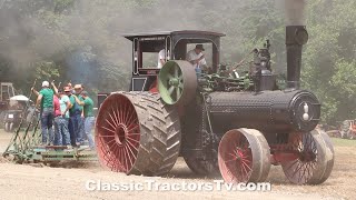 MASSIVE  J. I. Case Steam Engines Plowing At American Threshermen Reunion Pickneyville, IL  - 2019