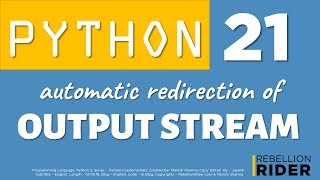 Python tutorial 21: Python Print To File by Manish Sharma