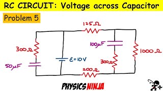 RC Circuits - Problem 5 - Finding the voltage after a long time