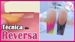 Como realizar TÉCNICA de REVERSA paso a paso UÑAS ESCULTURALES💅 Curso GRATIS Uñas Acrílicas #17/21